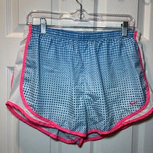 Nike Women's Blue and Pink Running Shorts